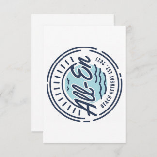 All-En Beach Retreat Carte de remerciements