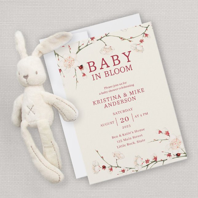 All in One Baby in Bloom QR Code Douche Invitation (Créateur téléchargé)