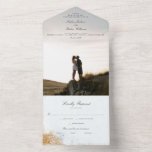 All in One Classic Luxe Marble Wedding Invitation<br><div class="desc">Ces invitations de mariage tout-en-un uniques sont magnifiquement imprimées et faciles à utiliser! Ajoutez simplement un cachet à la carte postale RSVP, afin que vos invités puissent remplir facilement les informations RSVP, déchirer et vous renvoyer par la poste ! Pour envoyer, vous pouvez simplement plier, sceller (en utilisant l'un des...</div>
