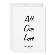 All Our Love Carte de remerciements - One Side for