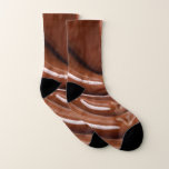 All-Over-Print Socks with chocolate design<br><div class="desc">All-Over-Print Socks with chocolate design with brown mix color with white</div>
