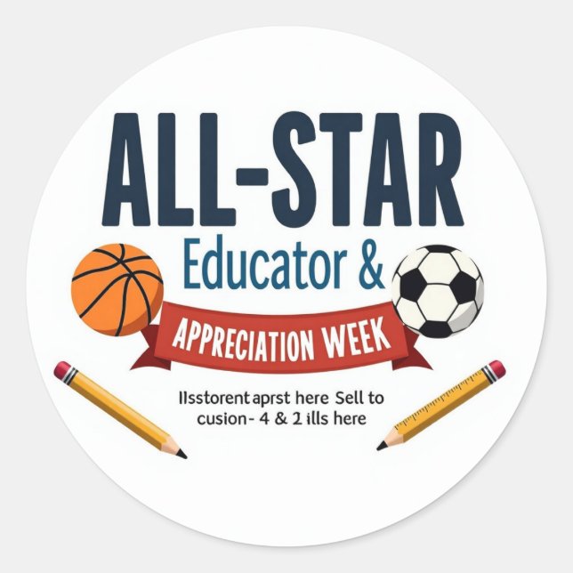 All‑Star Educator Appreciation Stickers (Devant)