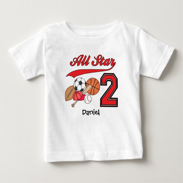 All Star Sports 2e anniversaire Baby T-shirt (Devant)