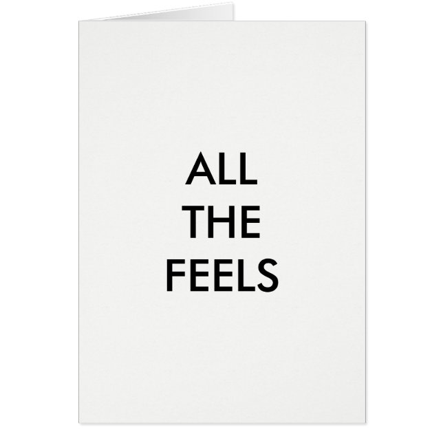ALL THE FEELS Card (Devant)