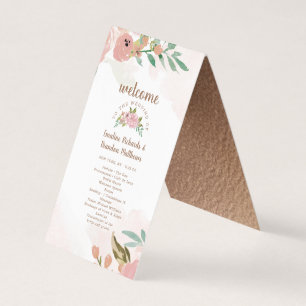 Allant Rose Vintage Dusty Pink Ceremony Programme