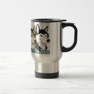 Allé dans la tasse de voyage de chiens de neige