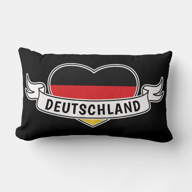 Allemagne Aimer personnalisé Jeu de texte oreiller (Recto)