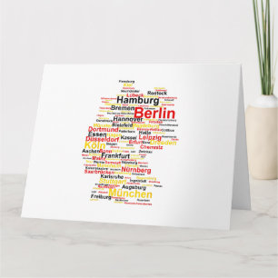 Allemagne Carte Silhouette Villes Drapeau Berlin T