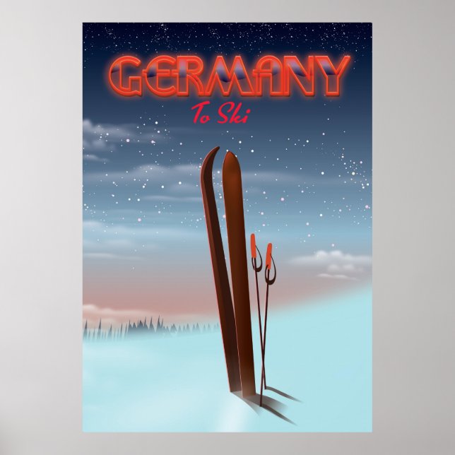 Allemagne Ice Ski poster voyage (Devant)