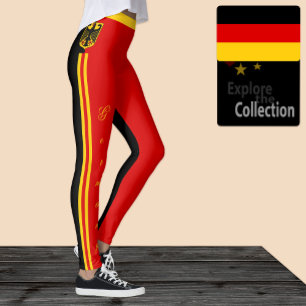 Allemagne leggings de mode, drapeau allemand /spor