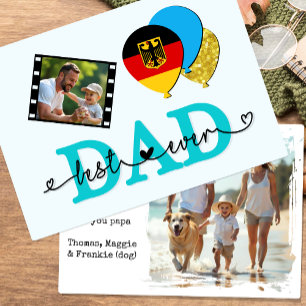 Allemagne Meilleur papa jamais Carte photo, Drapea