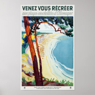 Allemagne Poster Vintage voyage 1935