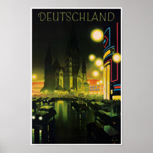 Allemagne Poster Vintage voyage restauré
