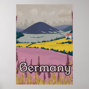 Allemagne vintage Campagne affiche voyage