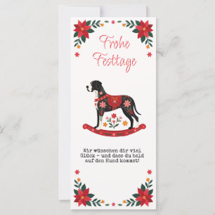 Allemand : Carte de vœux de Noël Dogue Allemand 