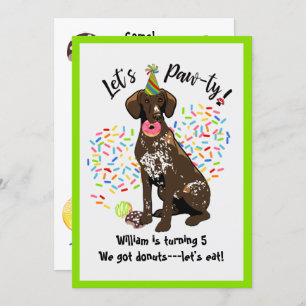 Allemand Short Haired Pointer Invitation de fête d