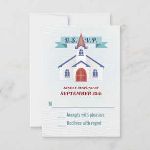 Aller à la carte RSVP de mariage de chapelle