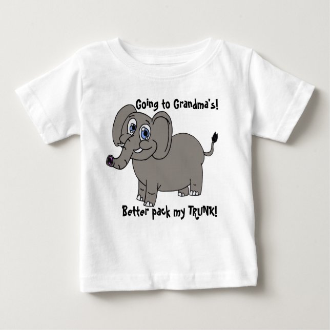 Aller au T-shirt de nourrisson de l'éléphant de la (Devant)