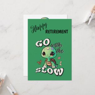 Aller avec la lente carte de retraite personnalisé