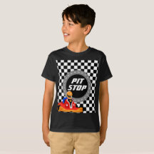 aller kart party pit stop kids tshirt