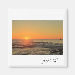 Aller Voyage Sunset Ocean Yacht Magnet