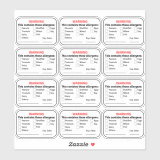 Allergène Étiquettes alimentaires