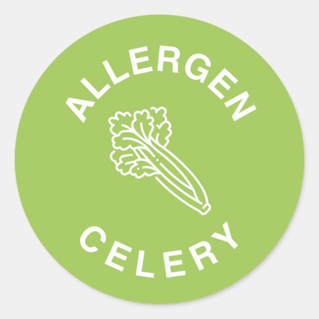 Allergie de céleri - Étiquette d'avertissement d'a (Devant)