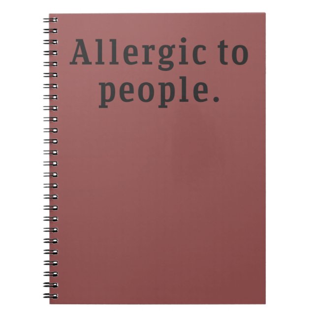 "Allergique carnet à personnes" (Devant)