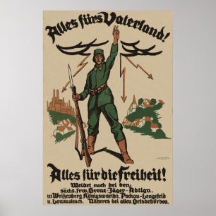 Alles fürs Vaterland ! Affiche WW1
