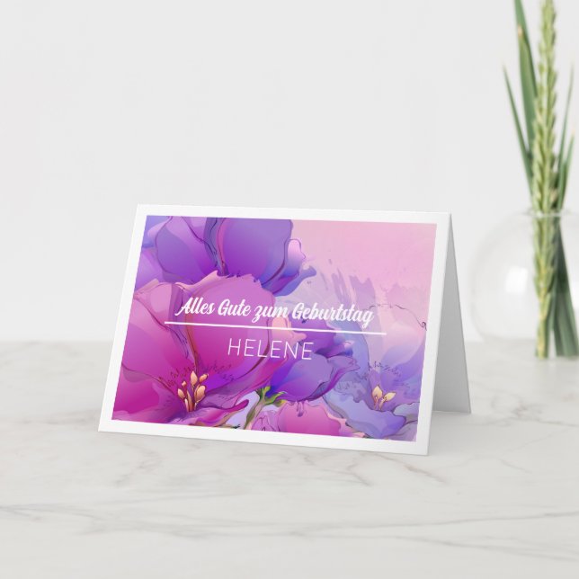 Alles Gute zum Geburtst Nom personnalisé Carte d'a (Devant)