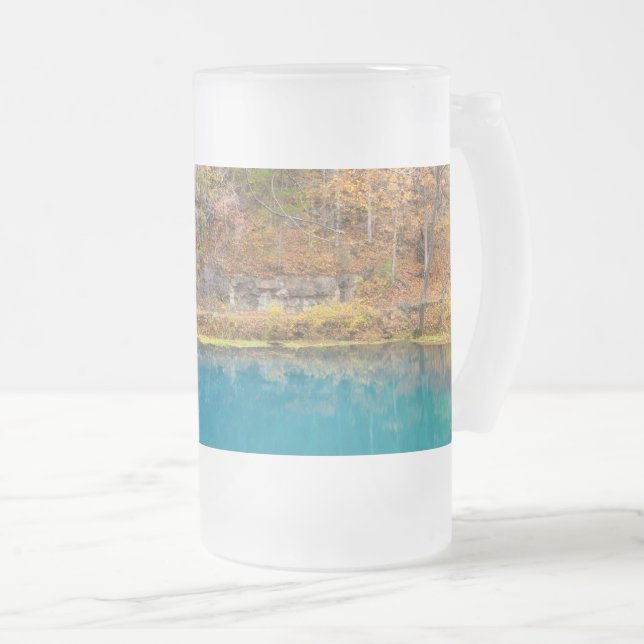 Alleys Bleu Printemps de verre givrée Beer Mug (Devant droit)