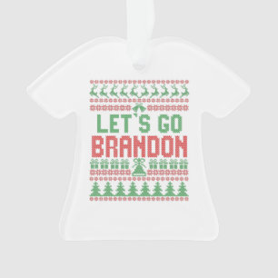 Allez Brandon Drôle Mauvais Chandail de Noël