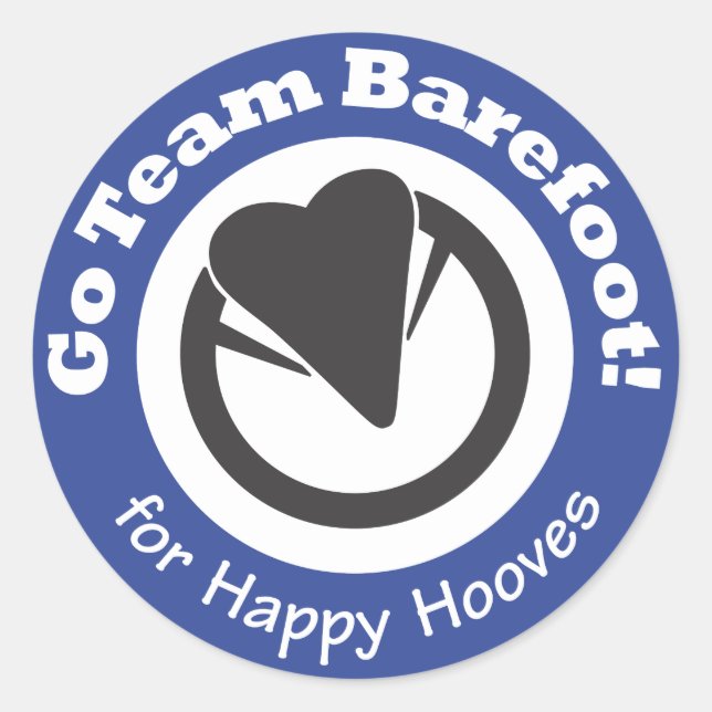 Allez Équipe Pieds Nus ! Autocollant (Devant)