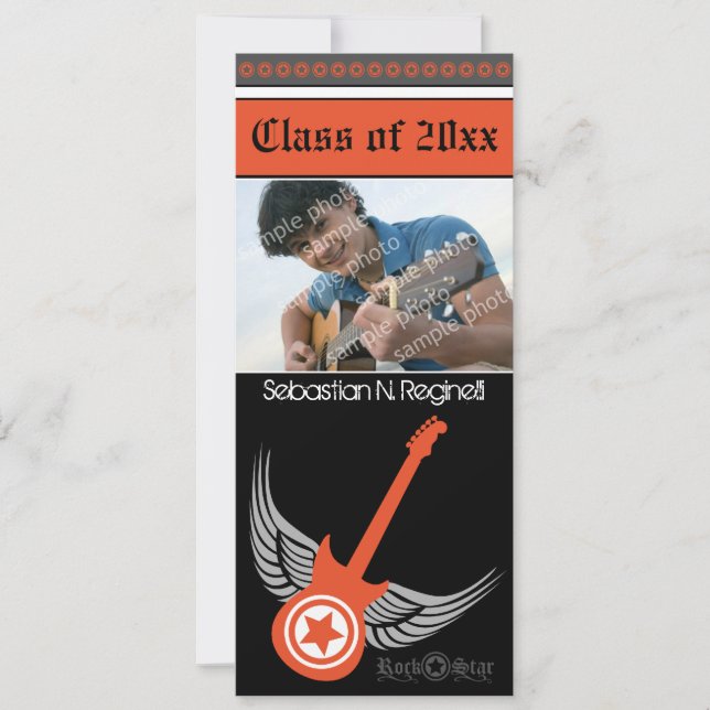 Allez ! Faire-part de diplôme de hip (orange) (Devant)