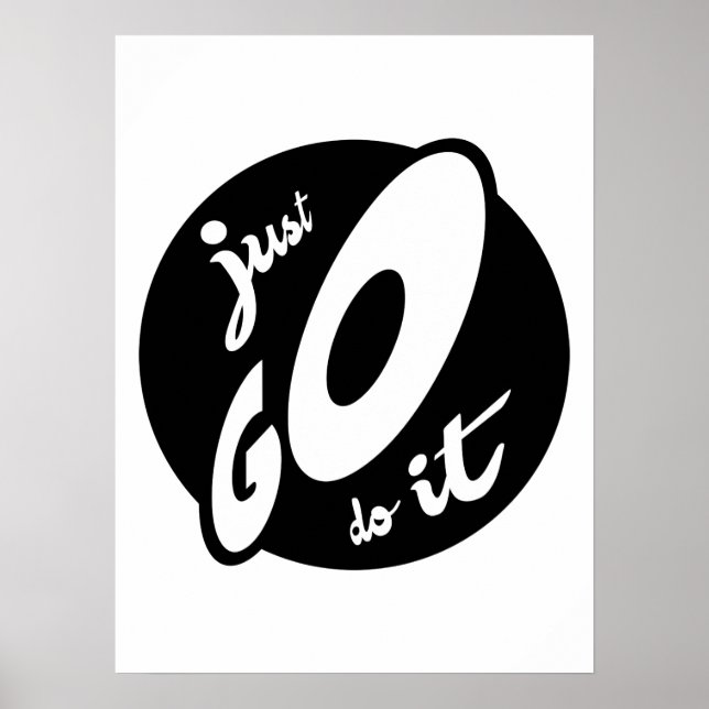 Allez, faites-le, affiche de typographie (Devant)