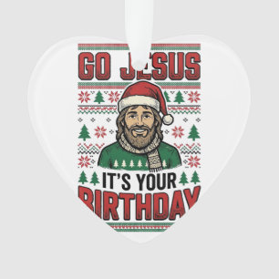 Allez Jésus Noël Anniversaire Vintage Chemise
