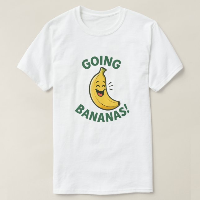 Allez les bananes ! T-shirt banane caricature joye (Design devant)