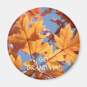 ALLEZ MAMIE ! Aimants Cadeau Feuilles d'Automne Ar