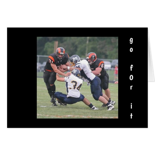 ALLEZ POUR LA CARTE D'ENCOURAGEMENT N'ABANDONNEZ J (Devant horizontal)