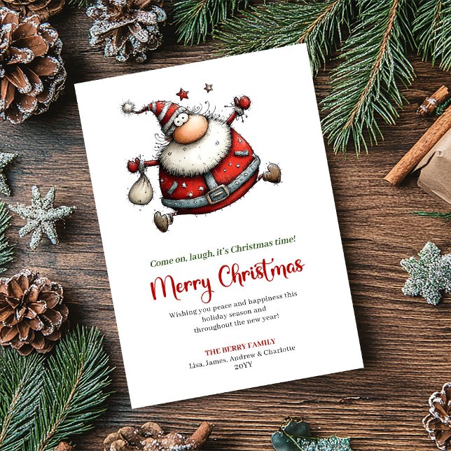 Allez, riez, c'est Noël Carte (Come on, laugh, it’s Christmas time!)