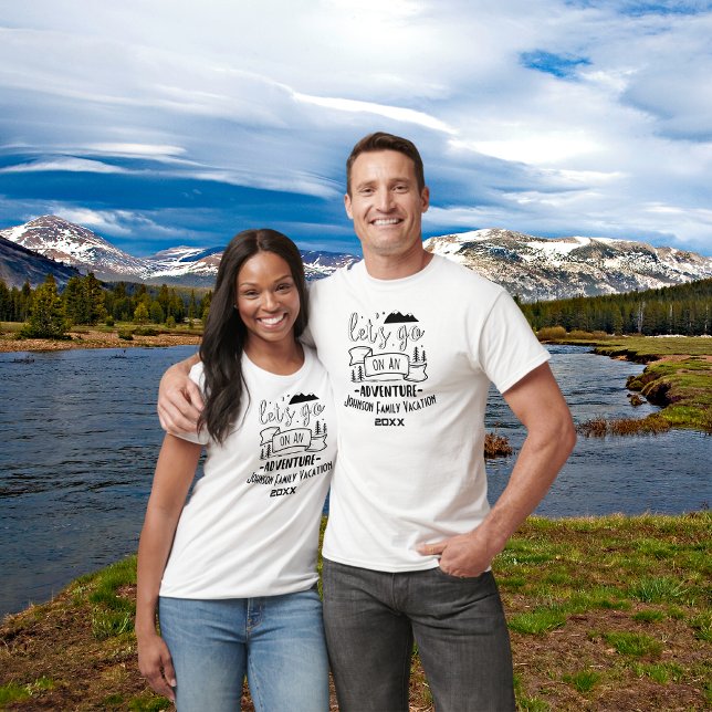 Allez sur un T-shirt Vacances Aventure Famille (Créateur téléchargé)