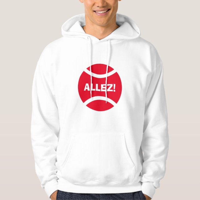 Allez ! Sweat - shirt à capuche de balle de tennis (Devant)