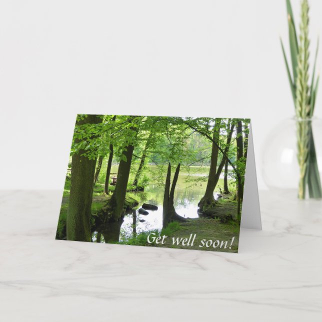 Allez-y bientôt | Carte photo paysage forestier (Devant)