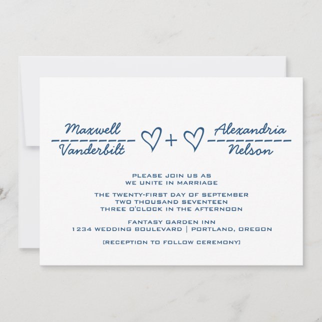 Alliance du Coeur Bleu Invitation (Devant)