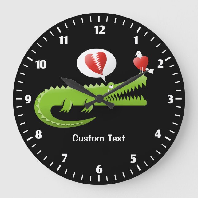 Alligator amoureux grande horloge (Recto)