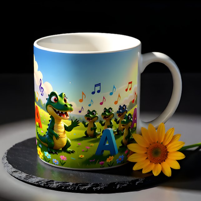 Alligator Andy Mug – Travel Diary & Alphabet (Créateur téléchargé)