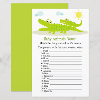 Alligator Baby Animaux Nom Jeu