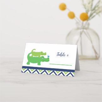 Alligator Baby shower ou Anniversaire Cartes
