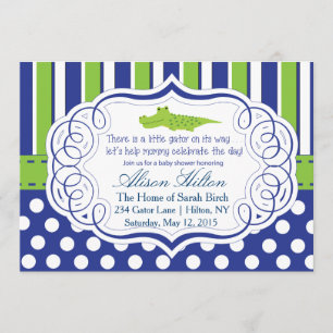 ALLIGATOR BOY BABY SHOWER INVITATION