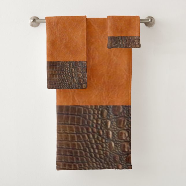Alligator Brown Cacher et Carmel Cuir Vintage (En situation)